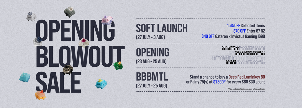 Opening Blowout Sale - Soft Launch
