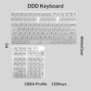 DDD Crystal Transparent Keycaps