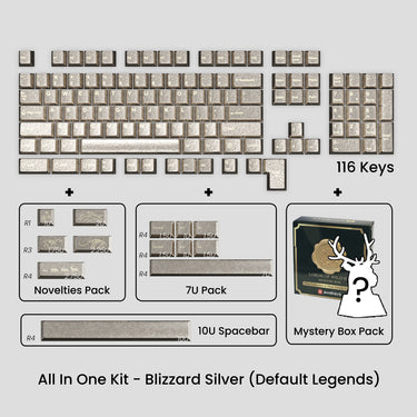 Awekeys Wild Ice Metal Keycaps Set