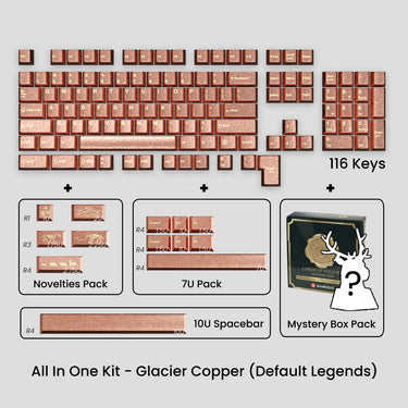 Awekeys Wild Ice Metal Keycaps Set