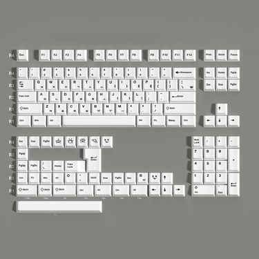 Black on White with Sublegends Keycaps