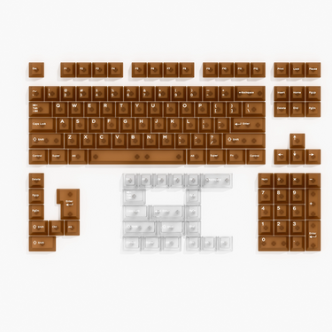 Translucent Coffee Brown Keycaps