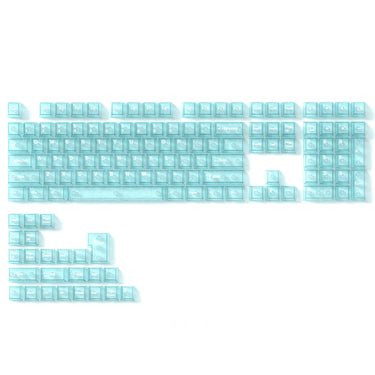 Light Blue Forged Carbon Fiber Style Keycaps