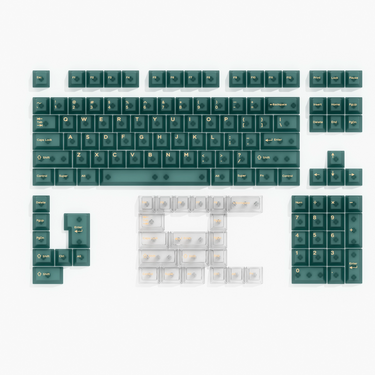 Translucent Dark Green Keycaps