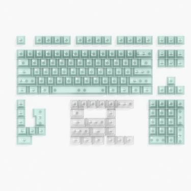 Translucent Light Green Keycaps