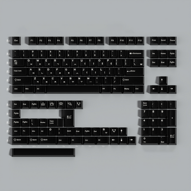White on Black with Sublegends Keycaps