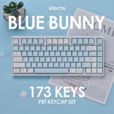 Blue Bunny Cherry Profile Keycap Set