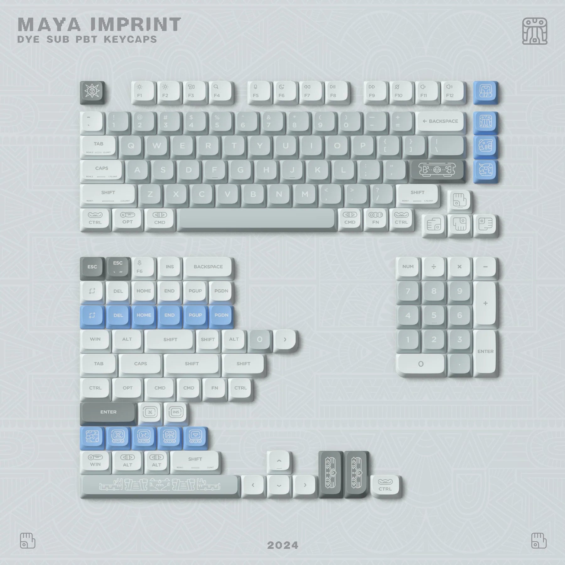 Nsa Keycaps Nuphy Maya Imprint nSA Dye-sub PBT Keycaps – ktechs