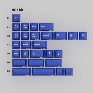 PBTFans Klein Blue R2 Keycap set