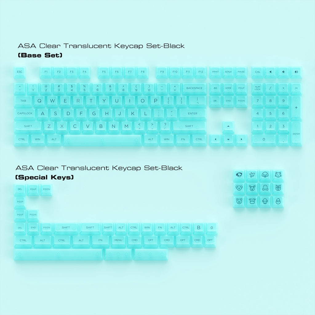 AKKO ASA Clear Keycaps [Assorted colors]
