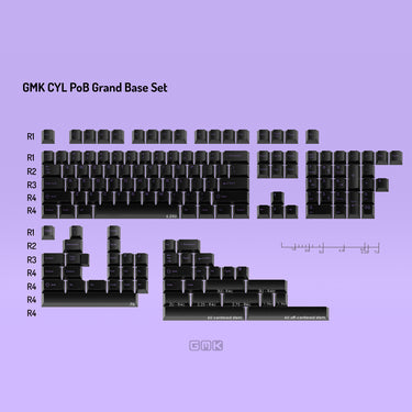 Glarses x GMK CYL PoB (Purple on Black) Keycaps