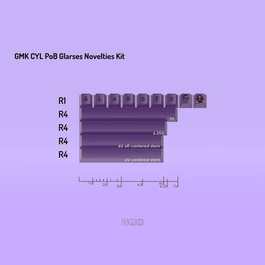 Glarses x GMK CYL PoB (Purple on Black) Keycaps