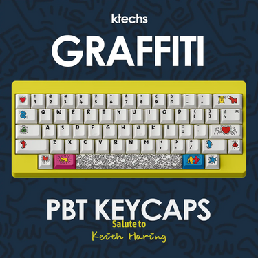 FBB Graffiti Cherry Profile PBT Keycap Set