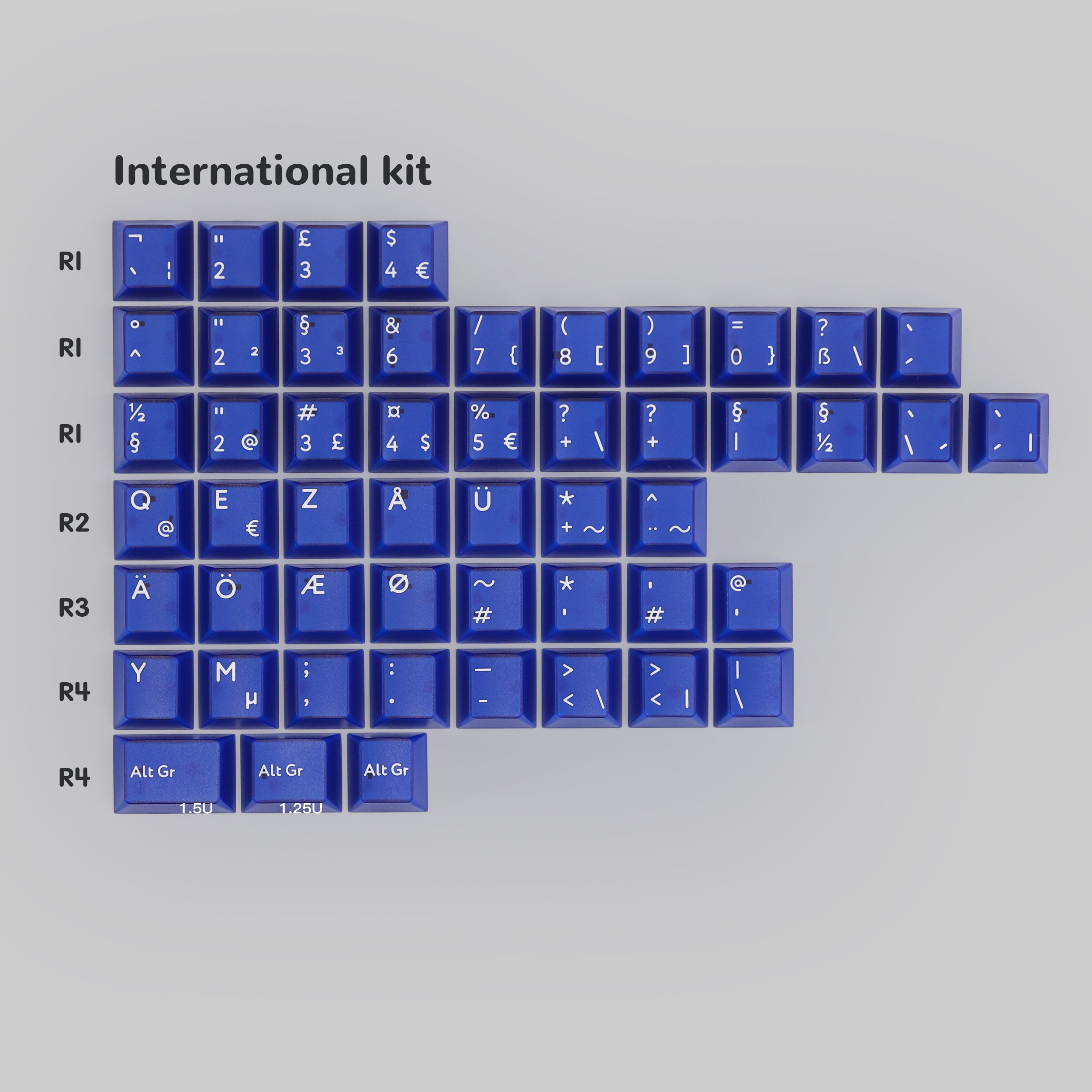 All Blue R2 PBTFans Klein Blue R2 Keycap set – ktechs