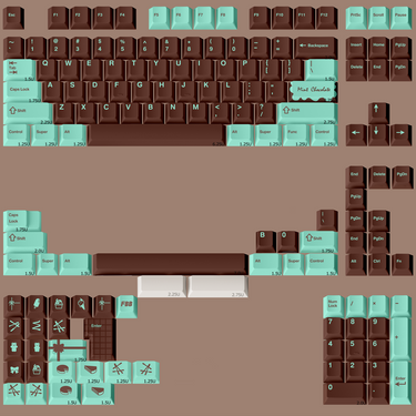 FBB Mint Chocolate PBT Keycap Set