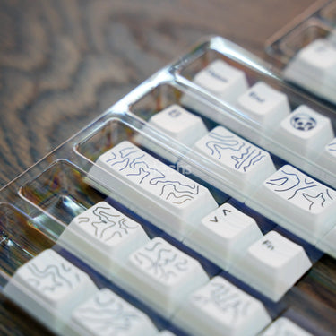 Topographic (Black On White) Keycaps