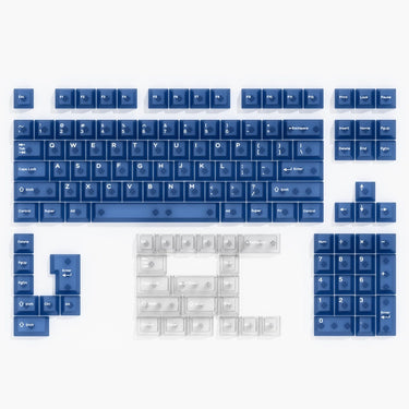 Translucent Dark Blue Keycaps