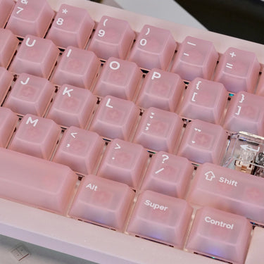 Translucent Peach Keycaps